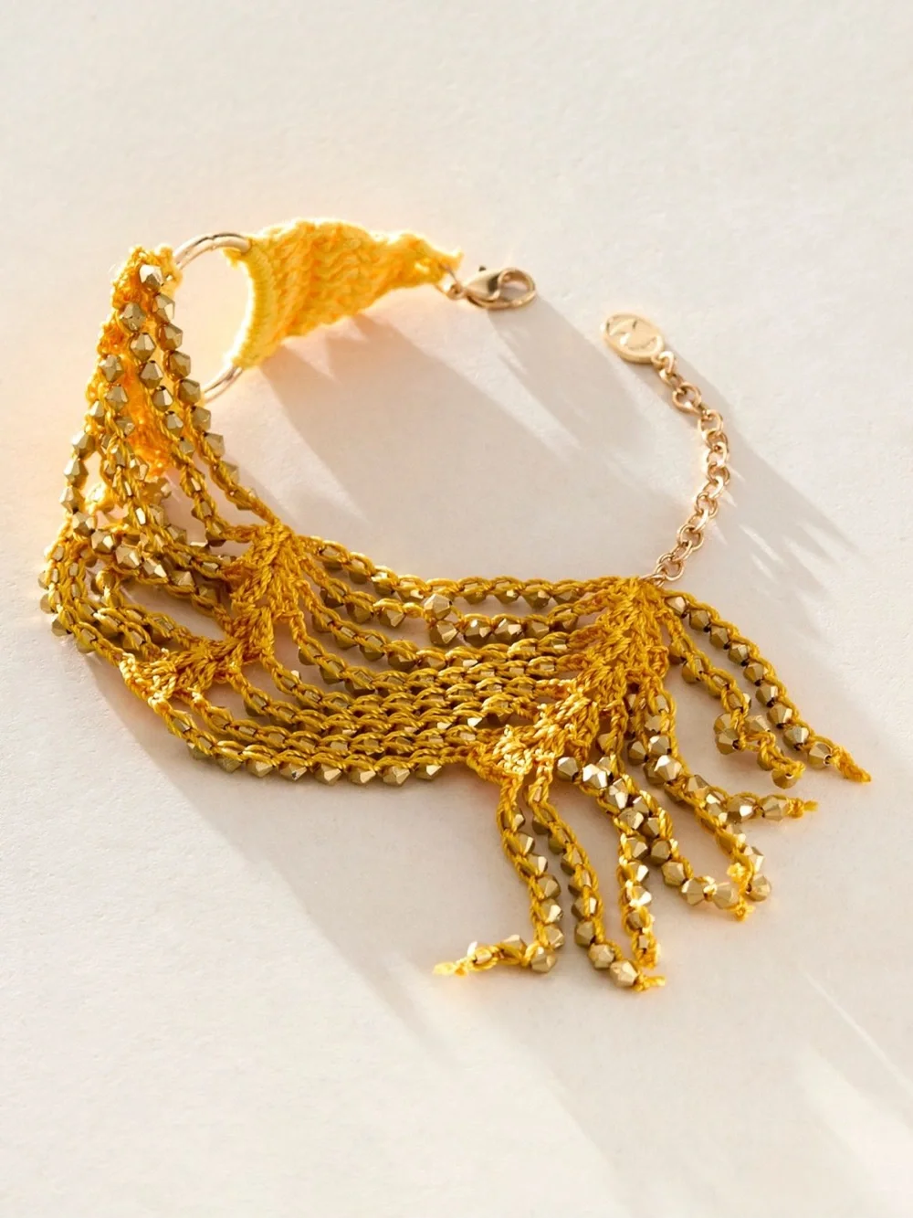 Free People Ariana Ost Jinx Beaded Beach Crochet Anklet